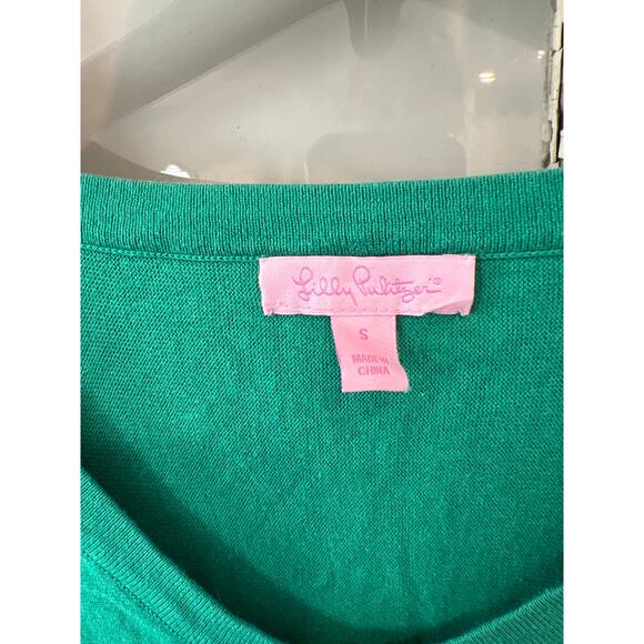 Lilly Pulitzer size small silk blend green sweater - Picture 2 of 3